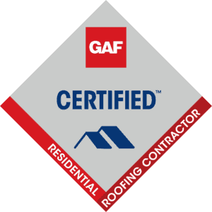 GAF Certified Residential Roofing Contractor logo.