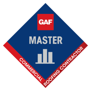 GAF Master Commercial Roofing Contractor logo.