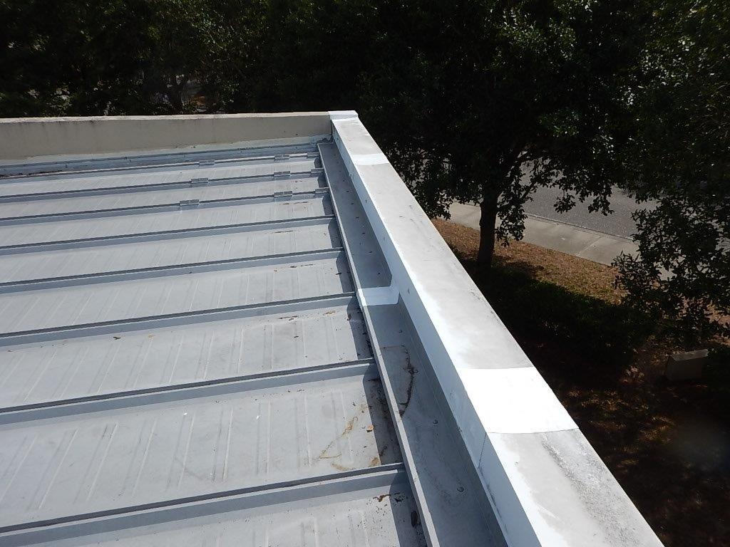 After photo of a roof line repair.