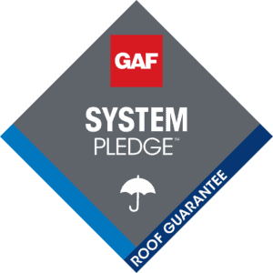 System Pledge Roof Guarantee logo.